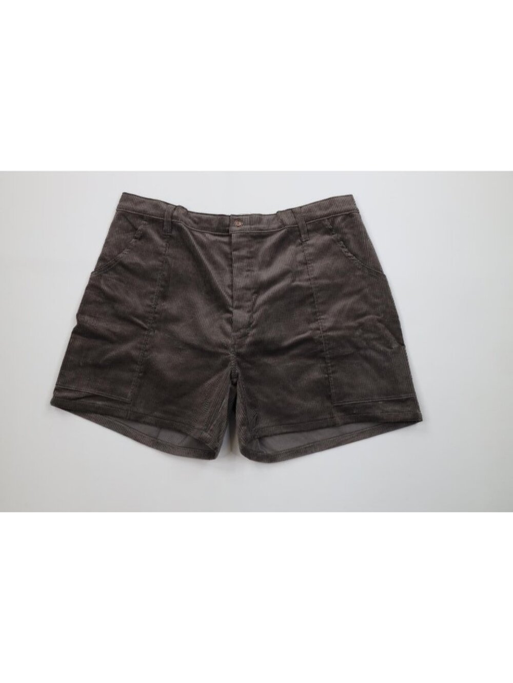Vintage 70s Streetwear Mens Size 38 Faded Above Knee Corduroy Shorts Gray
